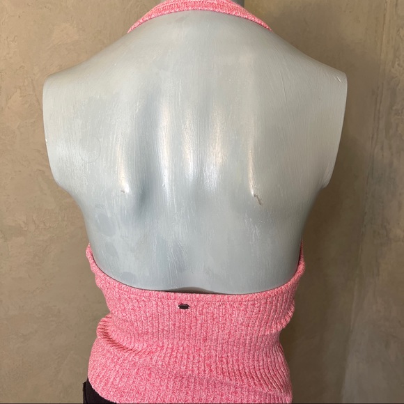 GUESS, Pink Knit Halter, Crop Top, Size XS - Picture 3 of 5